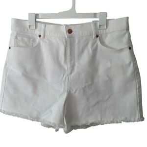 LOFT White High‑Rise Cutoff Denim Shorts – NWT – Size 14